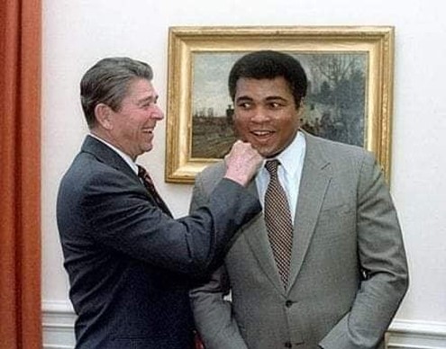 President Reagan and Muhammad Ali